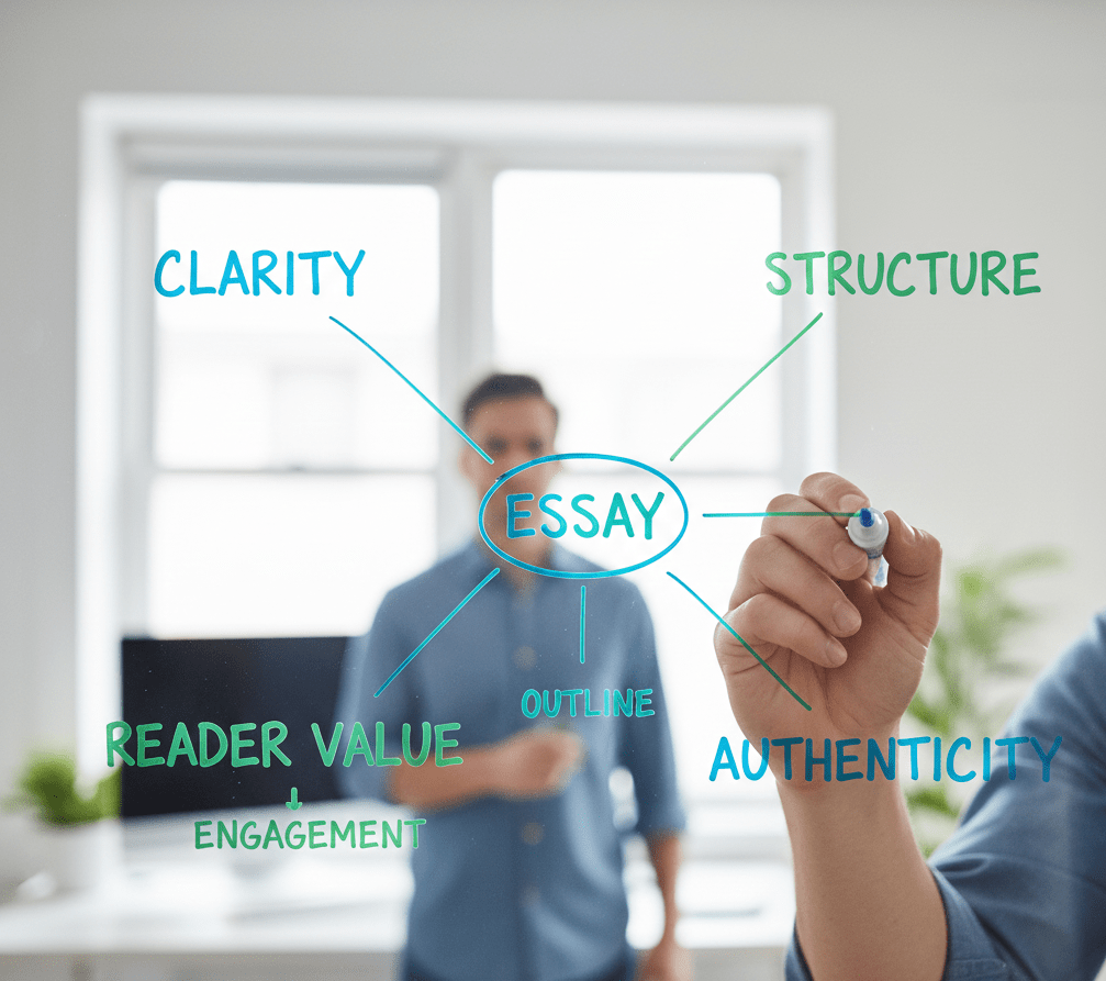 Person typing on a keyboard, symbolizing content creation